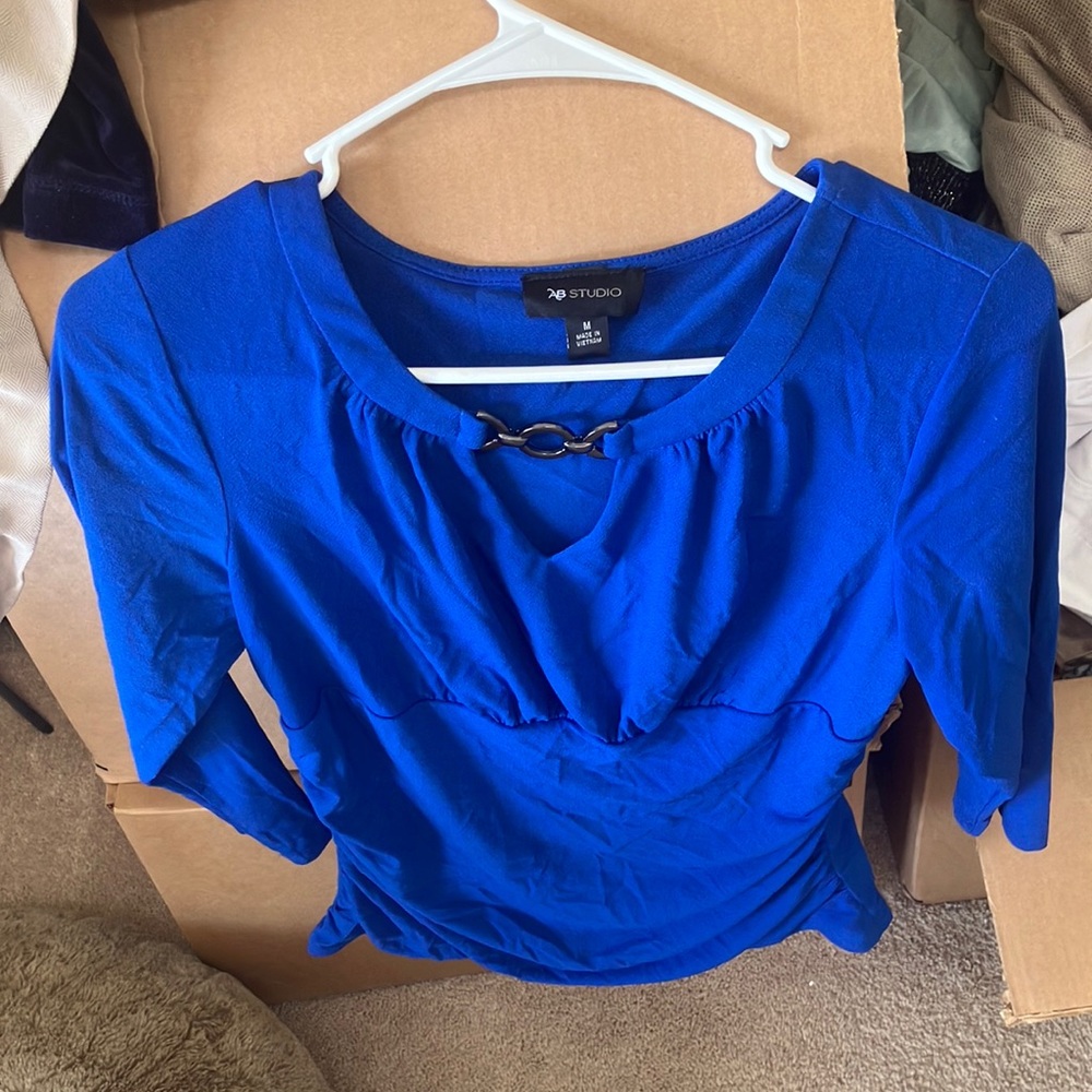 AB Studio M Royal Blue Women's Top